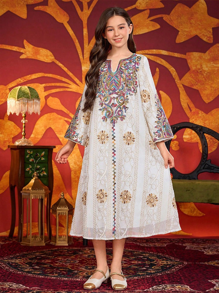 heavy embroidered maxi dresses Embroidered Pakistani Maxi Dress: Blue Long Gown , Hand Embellished
