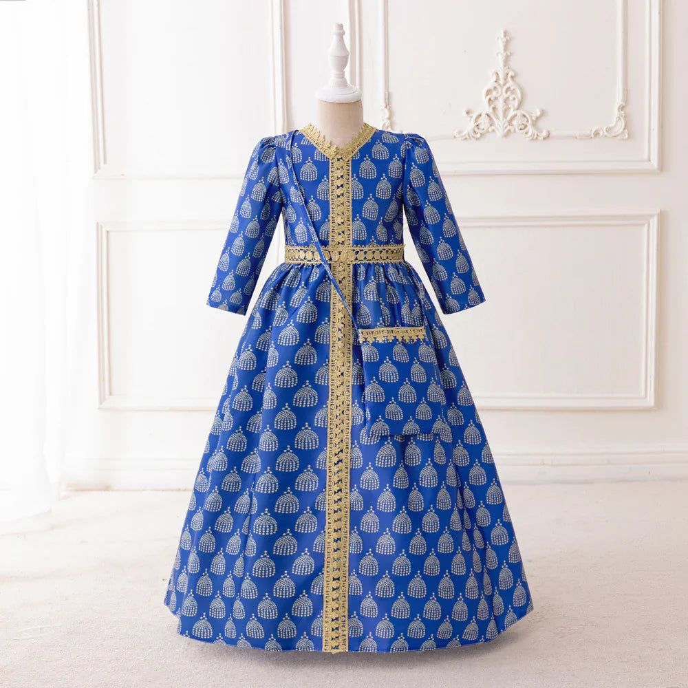 strapless open back dress Girls Eid Dress – LM204