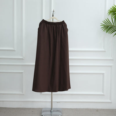 LM306 Cotton Linen Two-Piece Set – Asymmetric Top & Maxi Skirt Modest Outfit