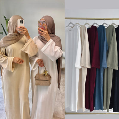 LM092 Loose Abaya Dress for Women – Oversized, Balloon Sleeve, Full-Length Modest Islamic Wear