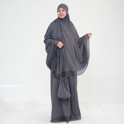 LM300 Khimar Prayer Set – 4-Piece Modest Outfit with Lace Trim