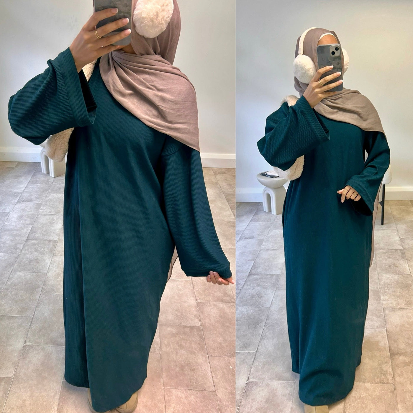 LM092 Loose Abaya Dress for Women – Oversized, Balloon Sleeve, Full-Length Modest Islamic Wear