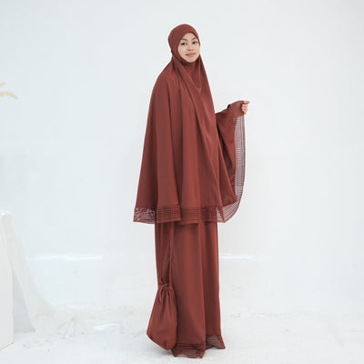 LM300 Khimar Prayer Set – 4-Piece Modest Outfit with Lace Trim