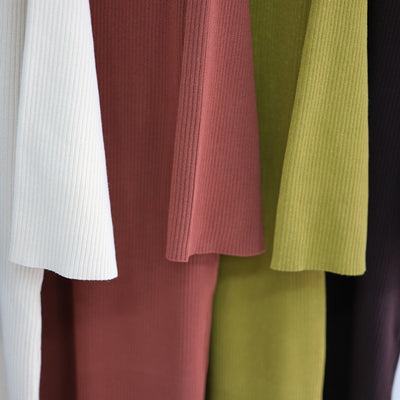 LM302 Ribbed Winter Abaya with Belt – Long Sleeve Modest Dress for Women