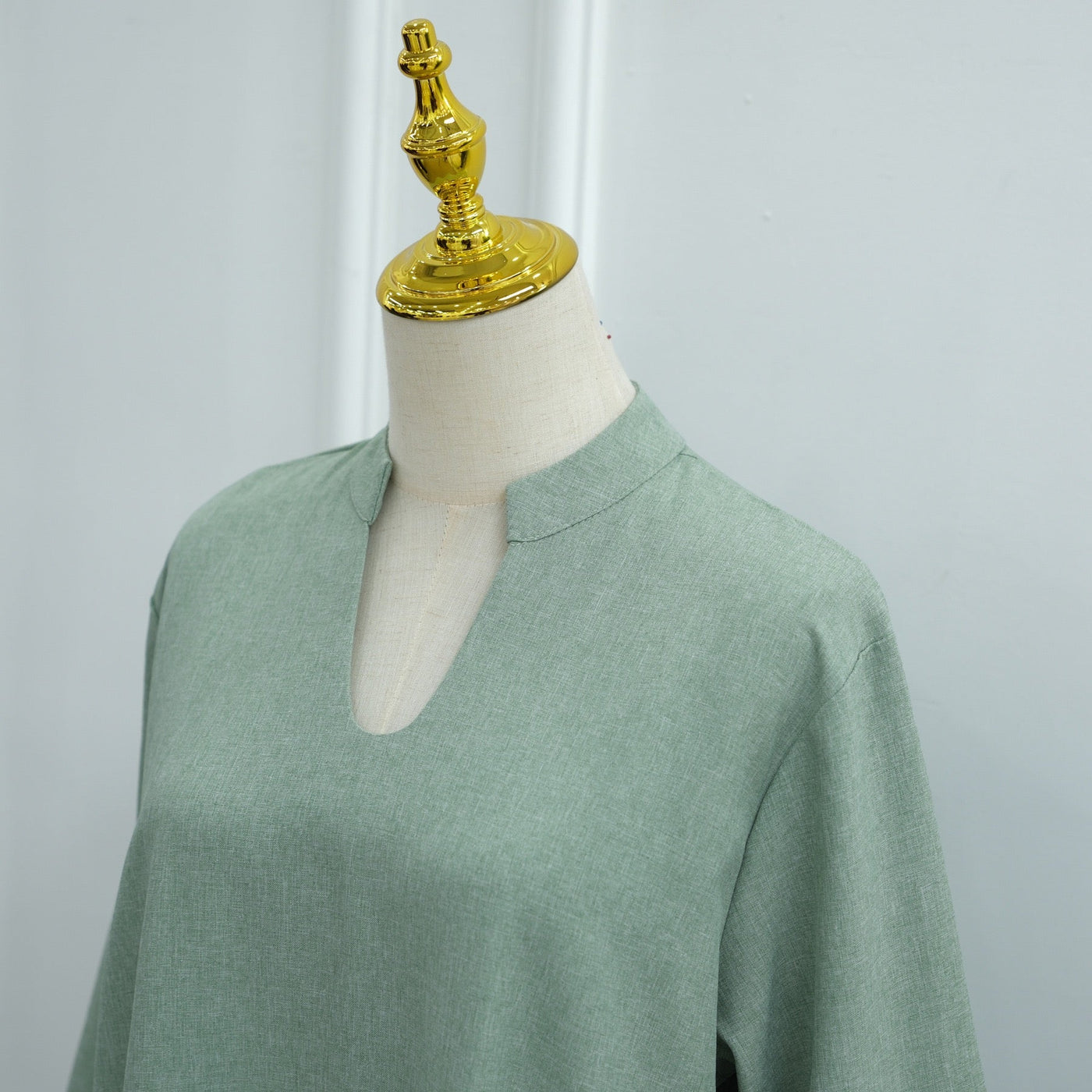 LM308 Abaya Dress with Pockets – Long Sleeve Maxi with Wide Cuffs