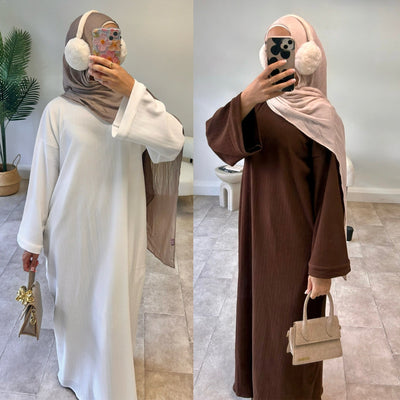 LM092 Loose Abaya Dress for Women – Oversized, Balloon Sleeve, Full-Length Modest Islamic Wear