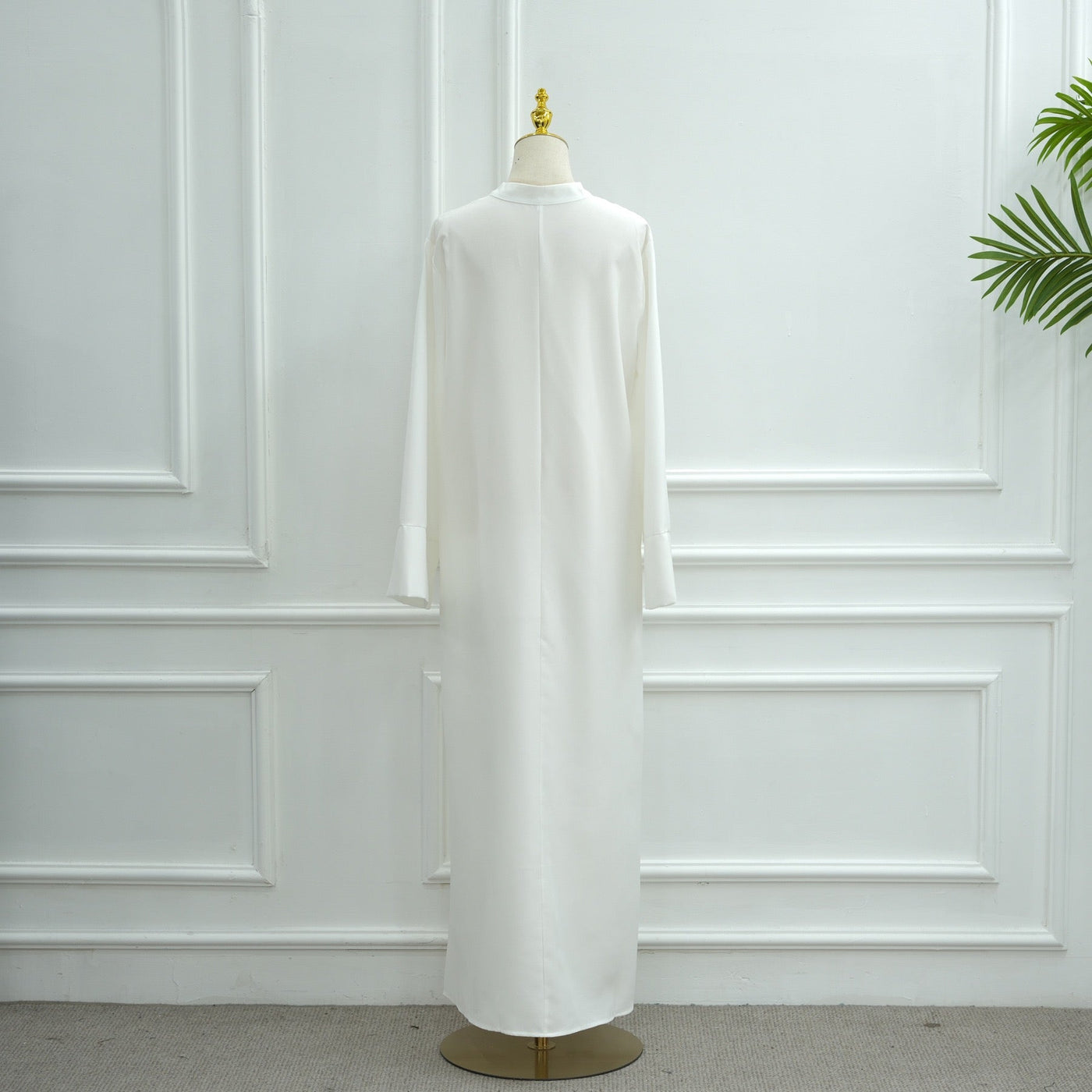 LM308 Abaya Dress with Pockets – Long Sleeve Maxi with Wide Cuffs