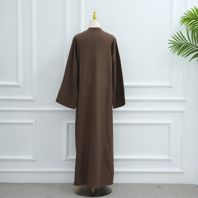 LM308 Abaya Dress with Pockets – Long Sleeve Maxi with Wide Cuffs
