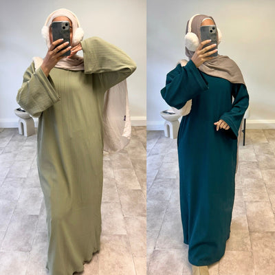 LM092 Loose Abaya Dress for Women – Oversized, Balloon Sleeve, Full-Length Modest Islamic Wear