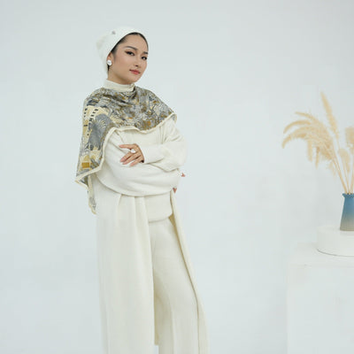 LM226 Winter Knit 3-Piece Abaya Set for Muslim Women – Modest Co-ord