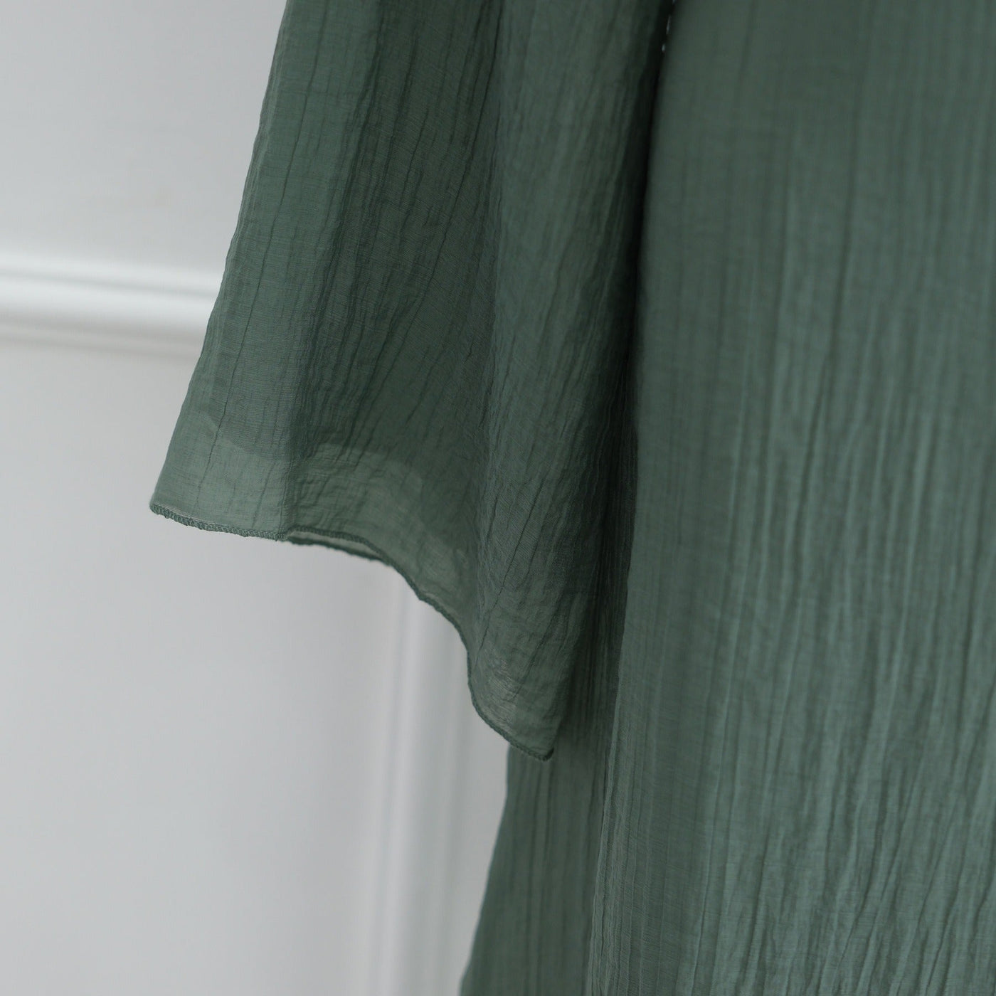 LM305 Double Layer Abaya Dress – Soft Tencel Knit Long Sleeve Maxi