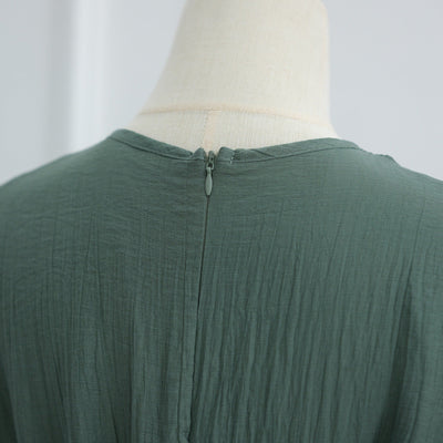 LM305 Double Layer Abaya Dress – Soft Tencel Knit Long Sleeve Maxi