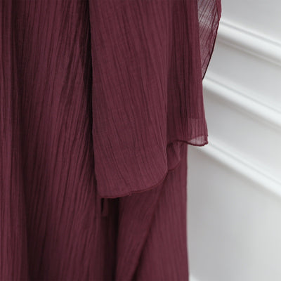 LM305 Double Layer Abaya Dress – Soft Tencel Knit Long Sleeve Maxi