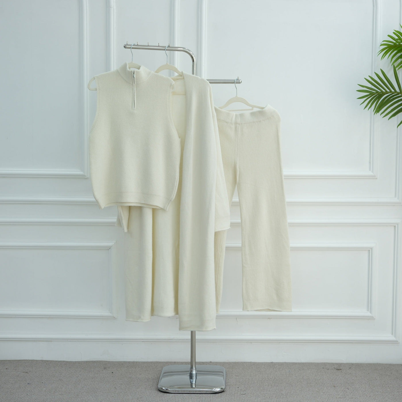 LM226 Winter Knit 3-Piece Abaya Set for Muslim Women – Modest Co-ord