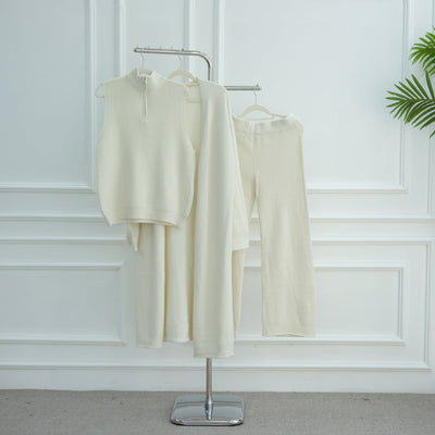 LM226 Winter Knit 3-Piece Abaya Set for Muslim Women – Modest Co-ord