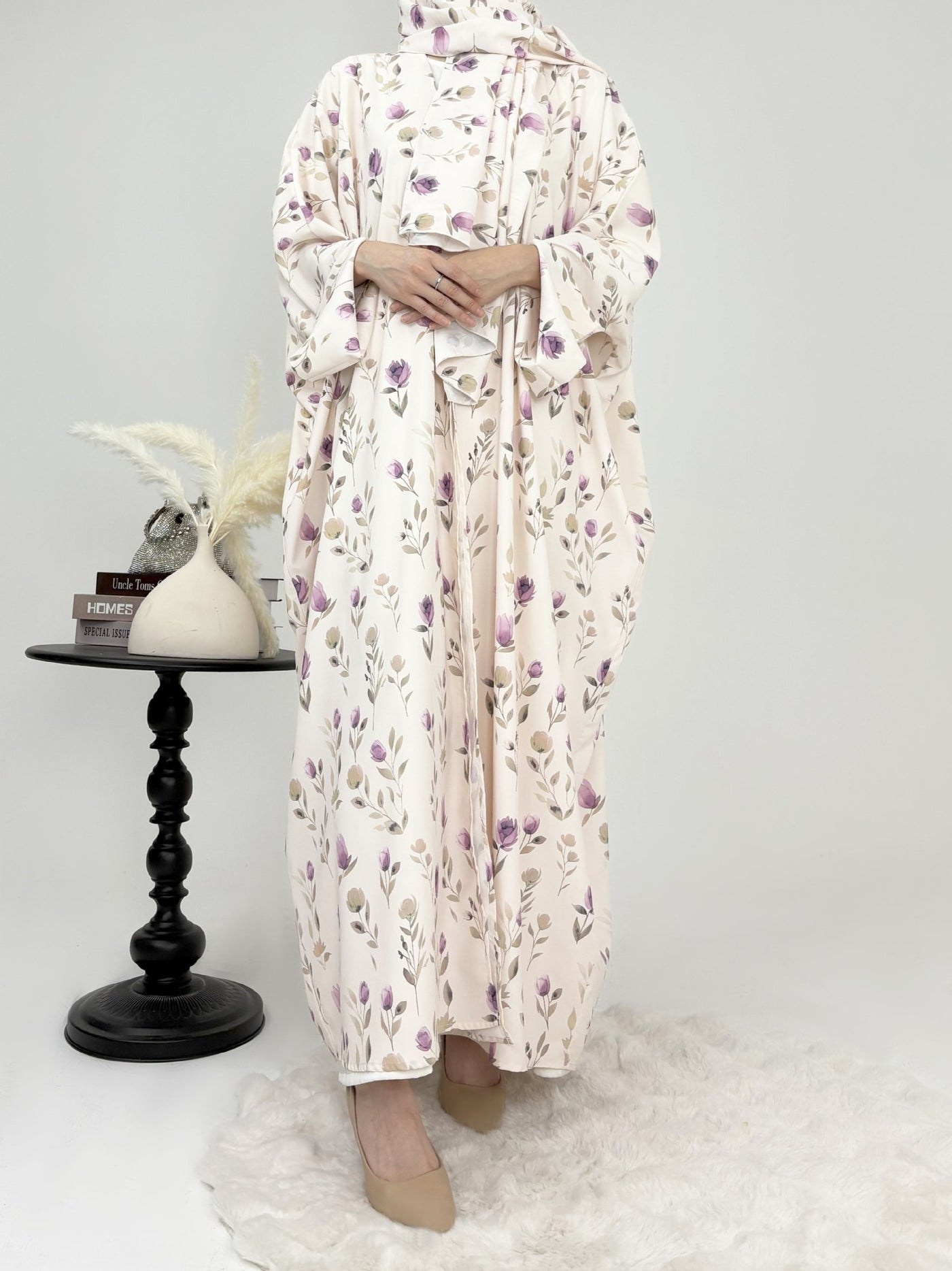 LM337 Floral Cardigan Robe Dress