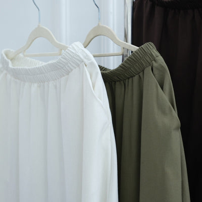 LM306 Cotton Linen Two-Piece Set – Asymmetric Top & Maxi Skirt Modest Outfit