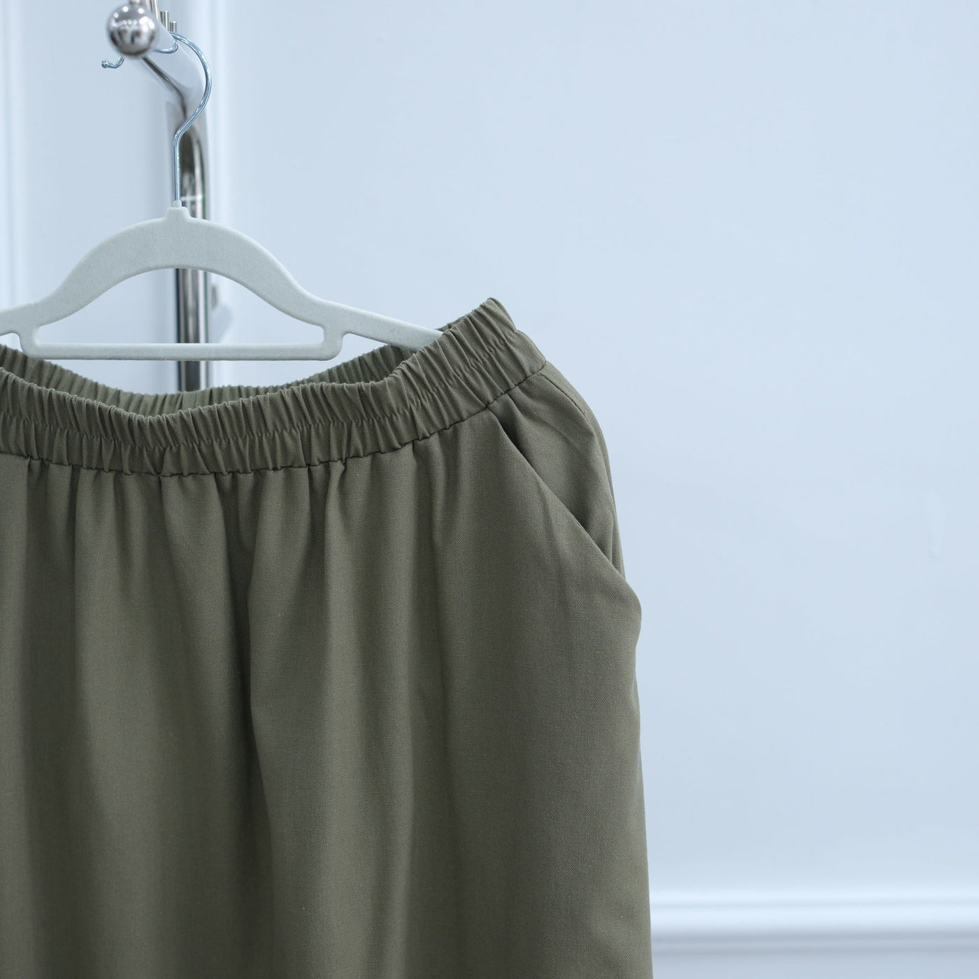 LM306 Cotton Linen Two-Piece Set – Asymmetric Top & Maxi Skirt Modest Outfit