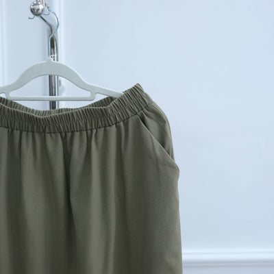 LM306 Cotton Linen Two-Piece Set – Asymmetric Top & Maxi Skirt Modest Outfit