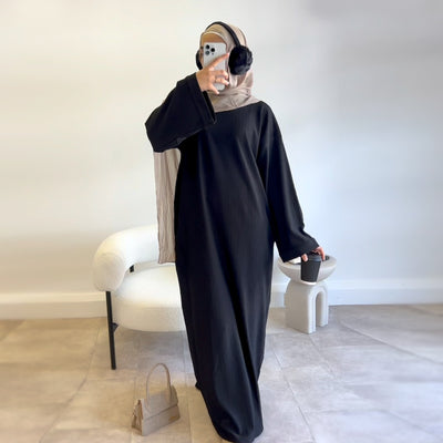 LM092 Loose Abaya Dress for Women – Oversized, Balloon Sleeve, Full-Length Modest Islamic Wear