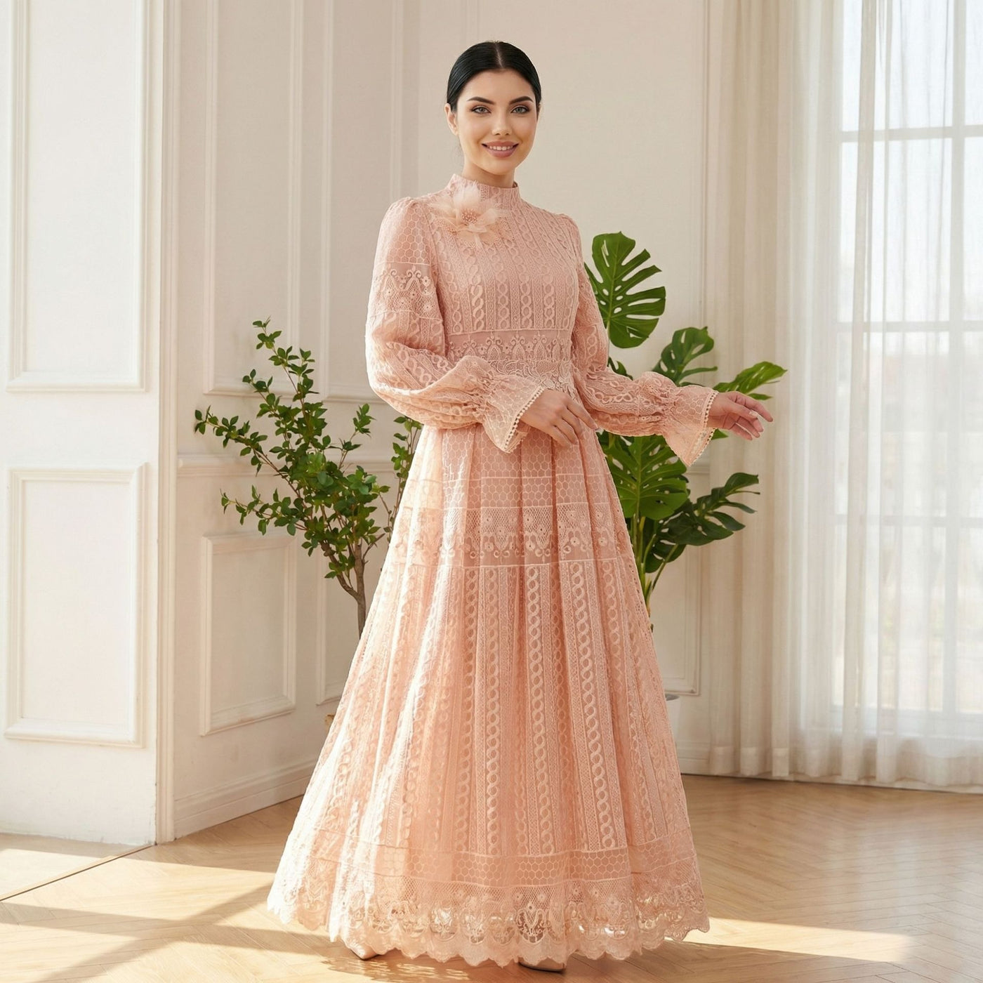Embroidered Abaya Dress LM348