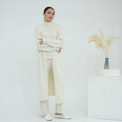 LM226 Winter Knit 3-Piece Abaya Set for Muslim Women – Modest Co-ord