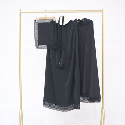 LM300 Khimar Prayer Set – 4-Piece Modest Outfit with Lace Trim