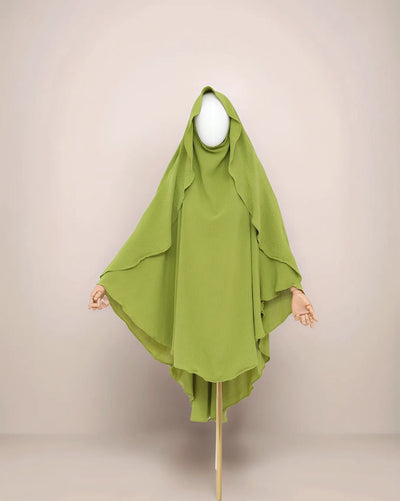 LM505 Cape Khimar One Layer Maxi Scarf Crepe Jazz Ironless Modest