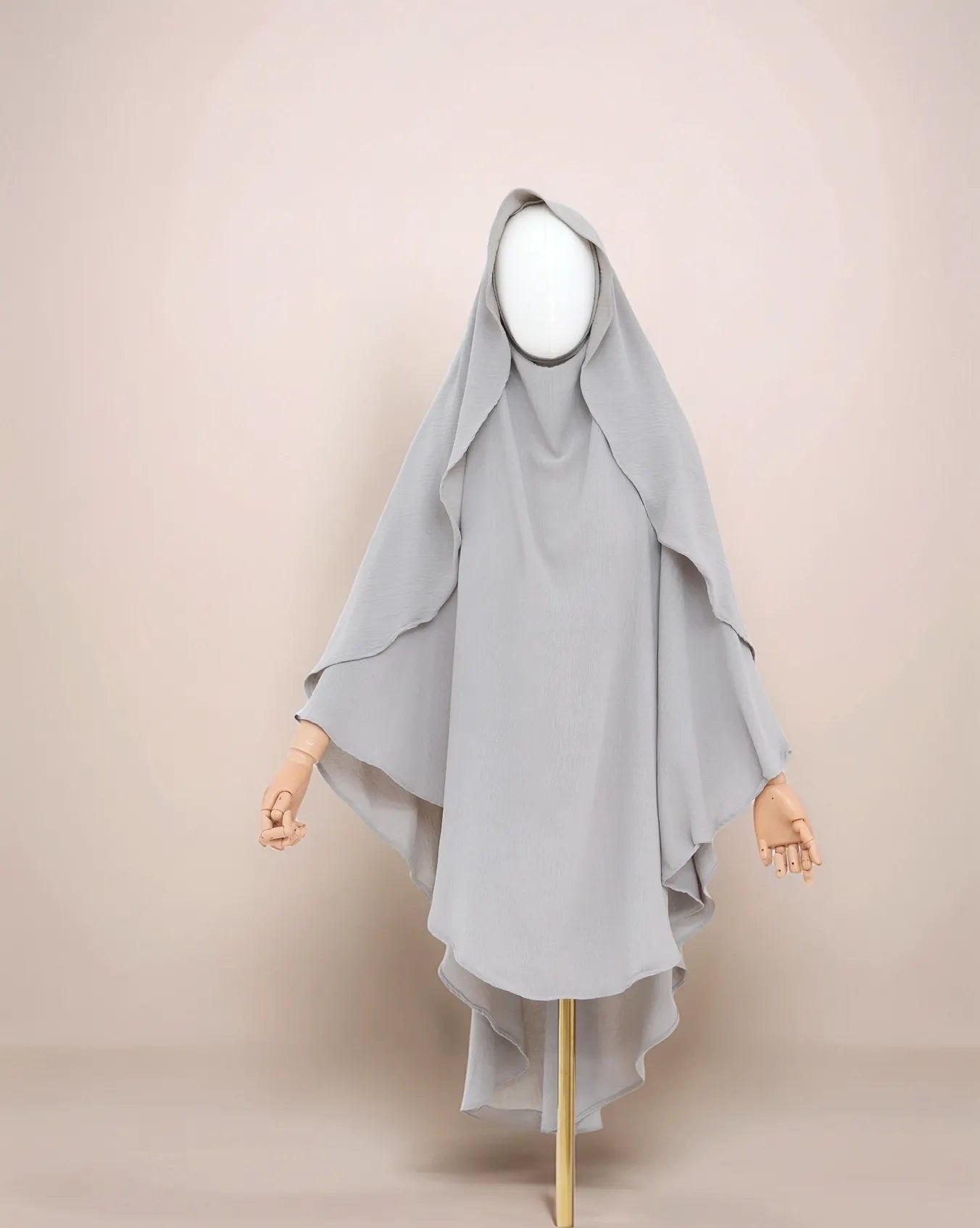 LM505 Cape Khimar One Layer Maxi Scarf Crepe Jazz Ironless Modest