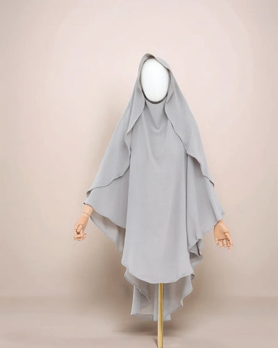LM505 Cape Khimar One Layer Maxi Scarf Crepe Jazz Ironless Modest