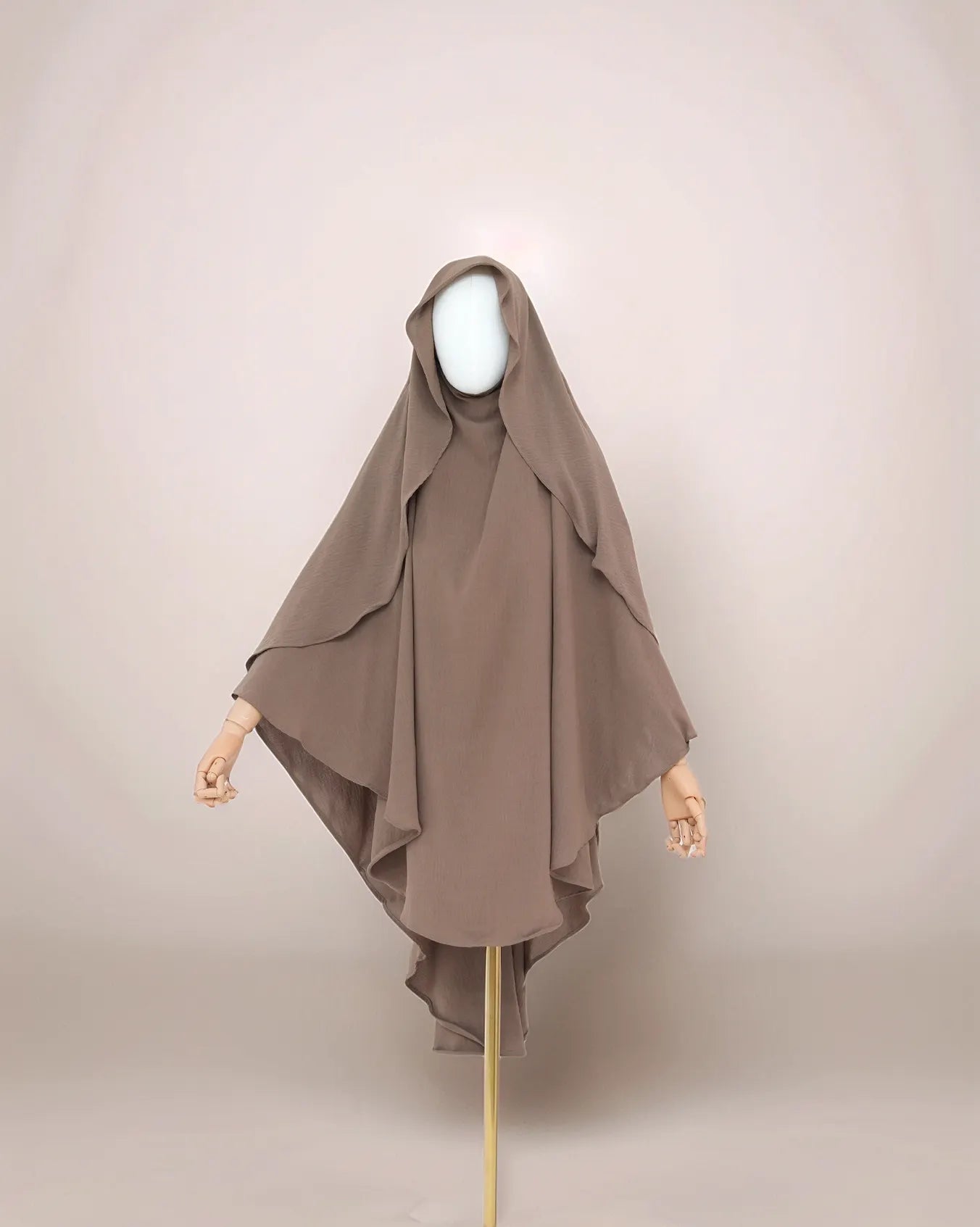 LM505 Cape Khimar One Layer Maxi Scarf Crepe Jazz Ironless Modest