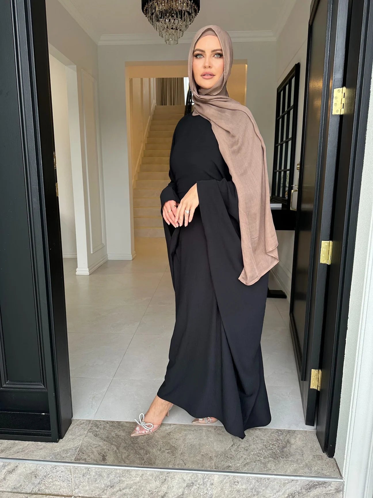 LM158 Elegant Modest Abaya Kaftan Dress | Loose Oversized Maxi for Women