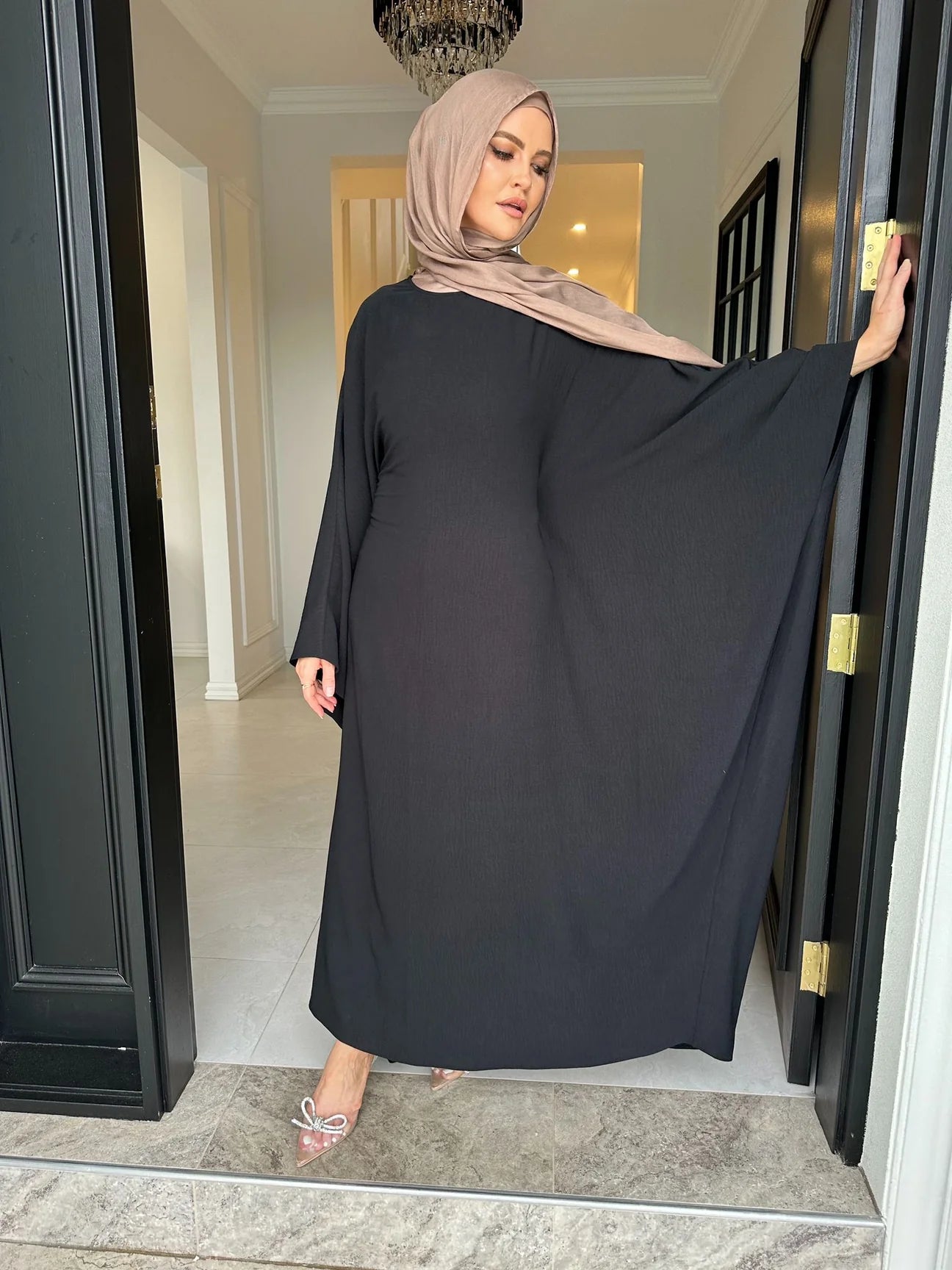 LM158 Elegant Modest Abaya Kaftan Dress | Loose Oversized Maxi for Women