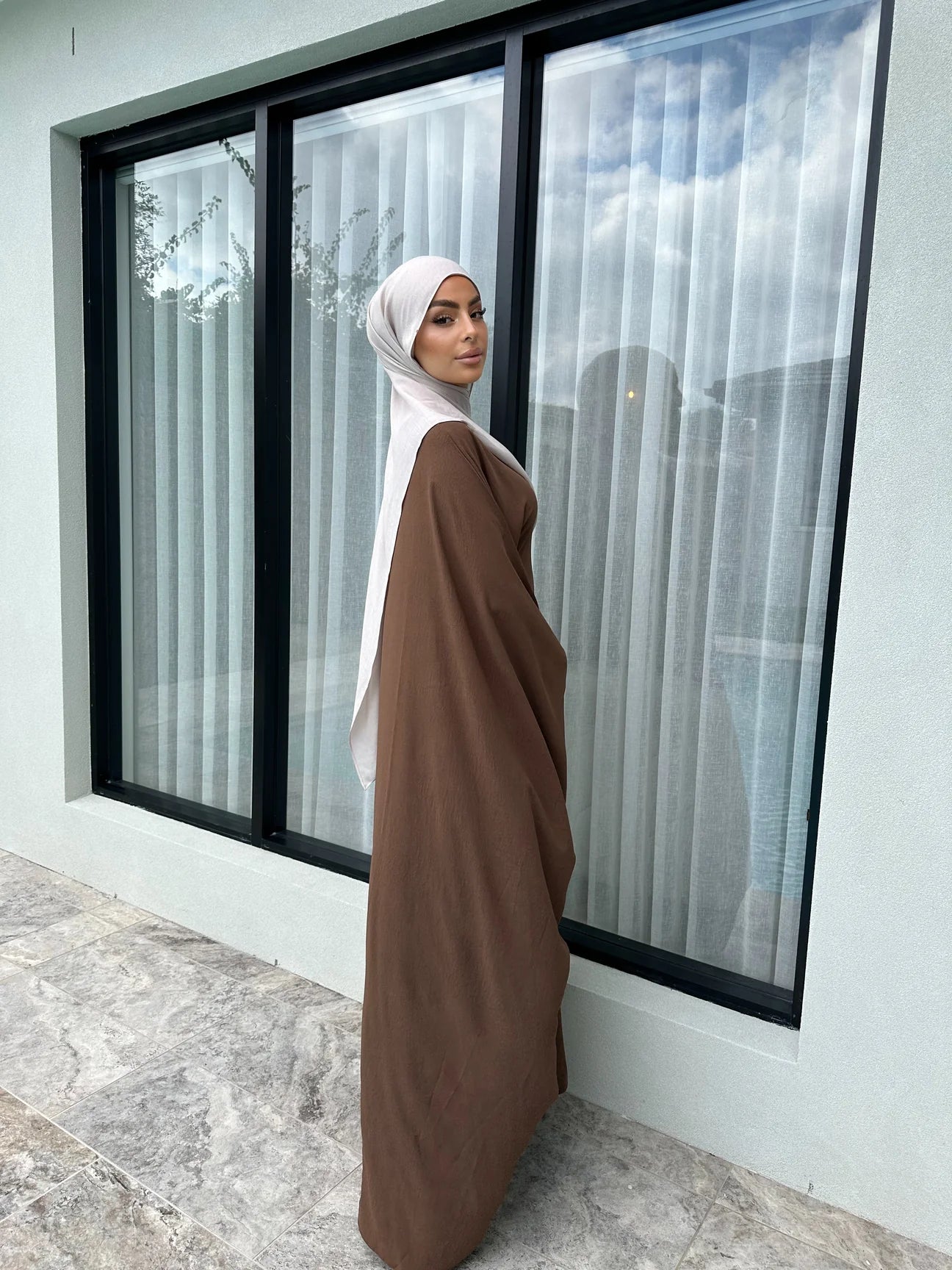 LM158 Elegant Modest Abaya Kaftan Dress | Loose Oversized Maxi for Women
