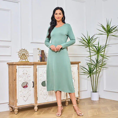 LM185 Summer Cotton Abaya 2 Piece Set | Breathable Embroidered Maxi Kaftan Dress