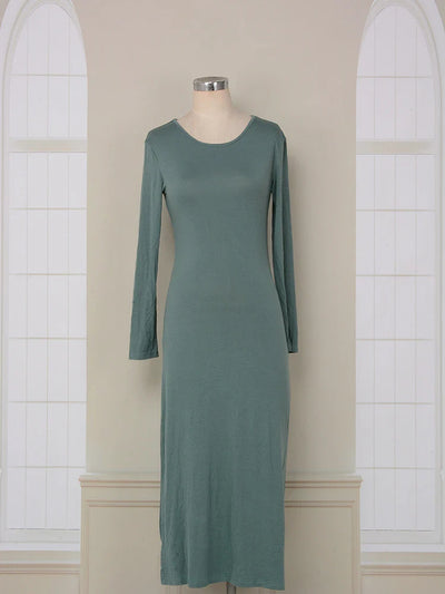 LM185 Summer Cotton Abaya 2 Piece Set | Breathable Embroidered Maxi Kaftan Dress