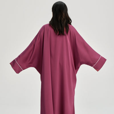 LM122 Gold Lace Kaftan Abaya with Inner Belt | Khaleeji Modest Maxi Dress
