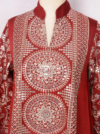 ML187 Embroidered Sequin Abaya Dress – Elegant V-Neck Modest Long Robe