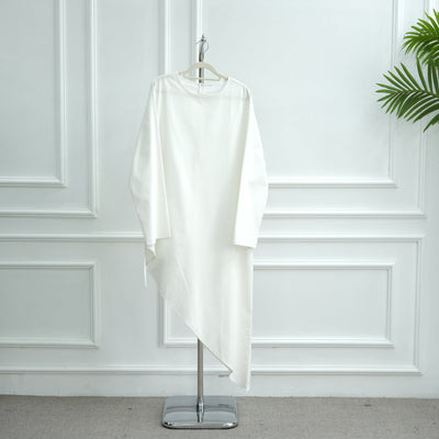 LM306 Cotton Linen Two-Piece Set – Asymmetric Top & Maxi Skirt Modest Outfit