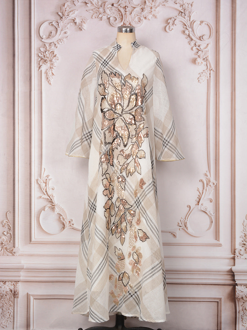sequin abaya dress Aurora Blossom Sequin Abaya Set 56