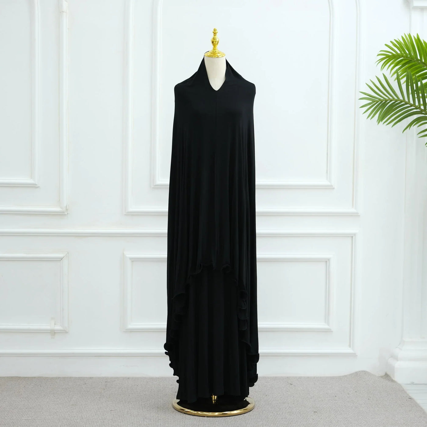 LM309 Modal Jersey Khimar Prayer Set – Soft One-Piece Khimar & Long Modest Dress