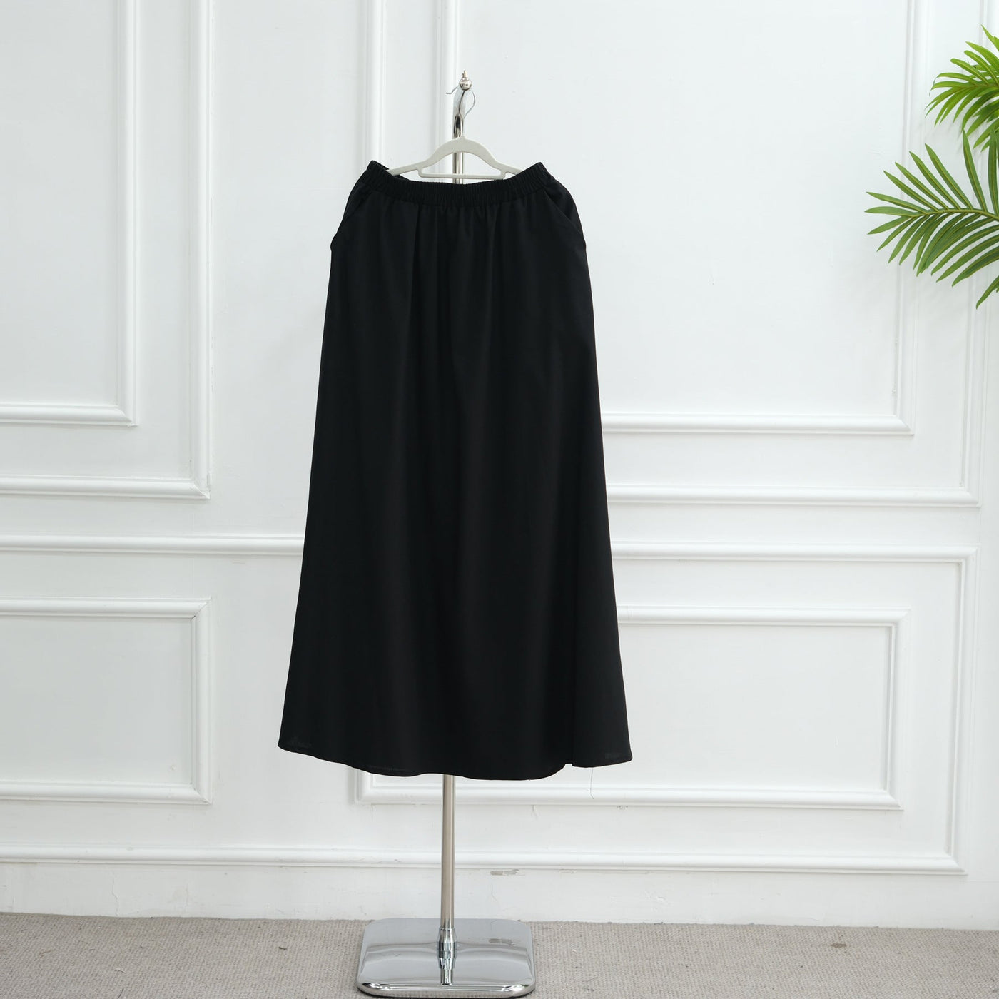 LM306 Cotton Linen Two-Piece Set – Asymmetric Top & Maxi Skirt Modest Outfit