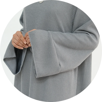 Cozy Winter Abaya Maxi Dress – Knitted Closed Design for Modest Women | LM075 - LM075-Coffee-XS/S LumosModesty