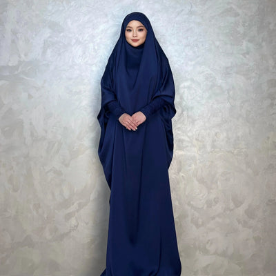 LM001 Muslim Dress for Women | One-Piece Jilbab Abaya | Modest Prayer Clothes & Islamic Khimar Dubai Outfits - LM001-LATTE-Jilbab Only LumosModesty