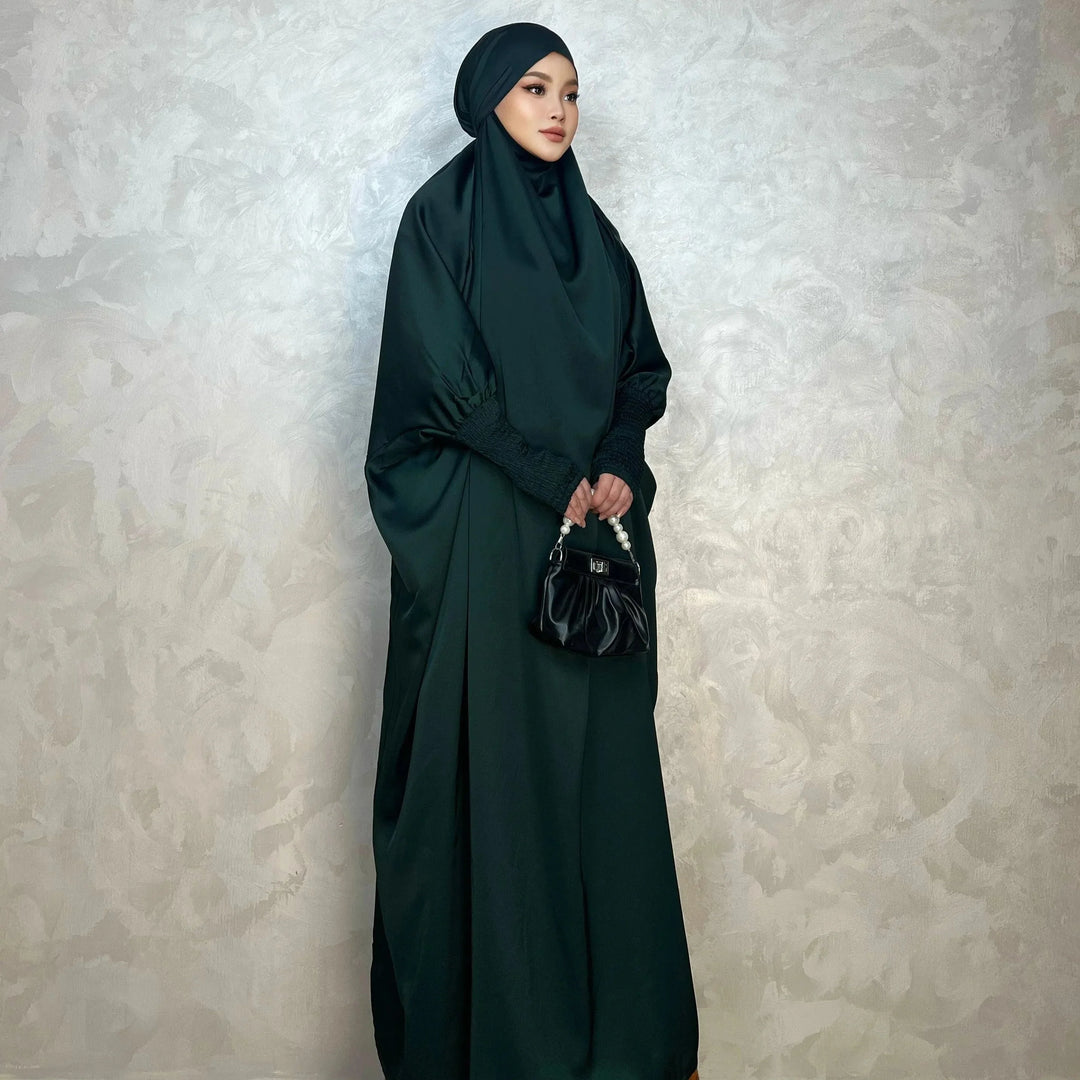 LM001 Muslim Dress by LumosModesty - Black Jilbab Abaya PINK / Free Size (5'3-5'7) / Jilbab + Full Niqab LM001 Muslim Dress by LumosModesty - Black Jilbab Abaya PINK / Free Size (5'3-5'7) / Jilbab + Full Niqab