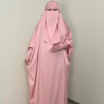 LM001 Muslim Dress for Women | One-Piece Jilbab Abaya | Modest Prayer Clothes & Islamic Khimar Dubai Outfits - LM001-LATTE-Jilbab Only LumosModesty