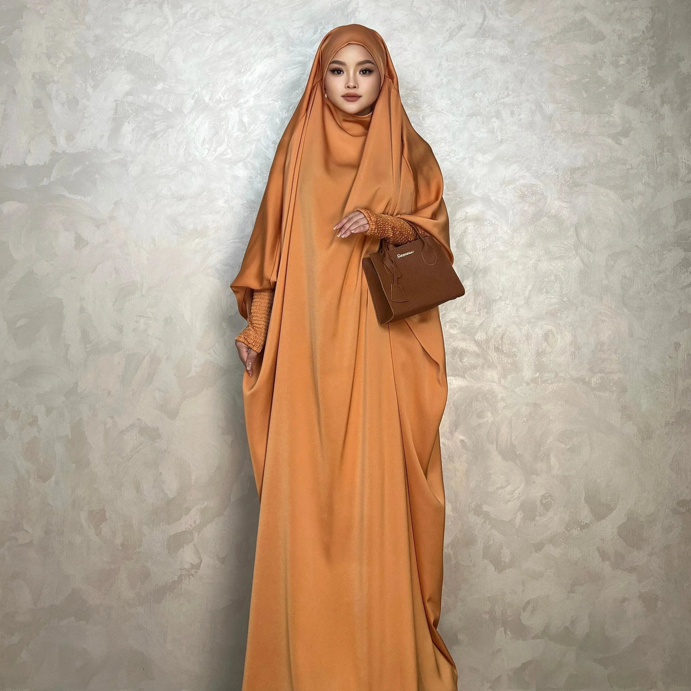 LM001 Muslim Dress for Women | One-Piece Jilbab Abaya | Modest Prayer Clothes & Islamic Khimar Dubai Outfits - LM001-LATTE-Jilbab Only LumosModesty