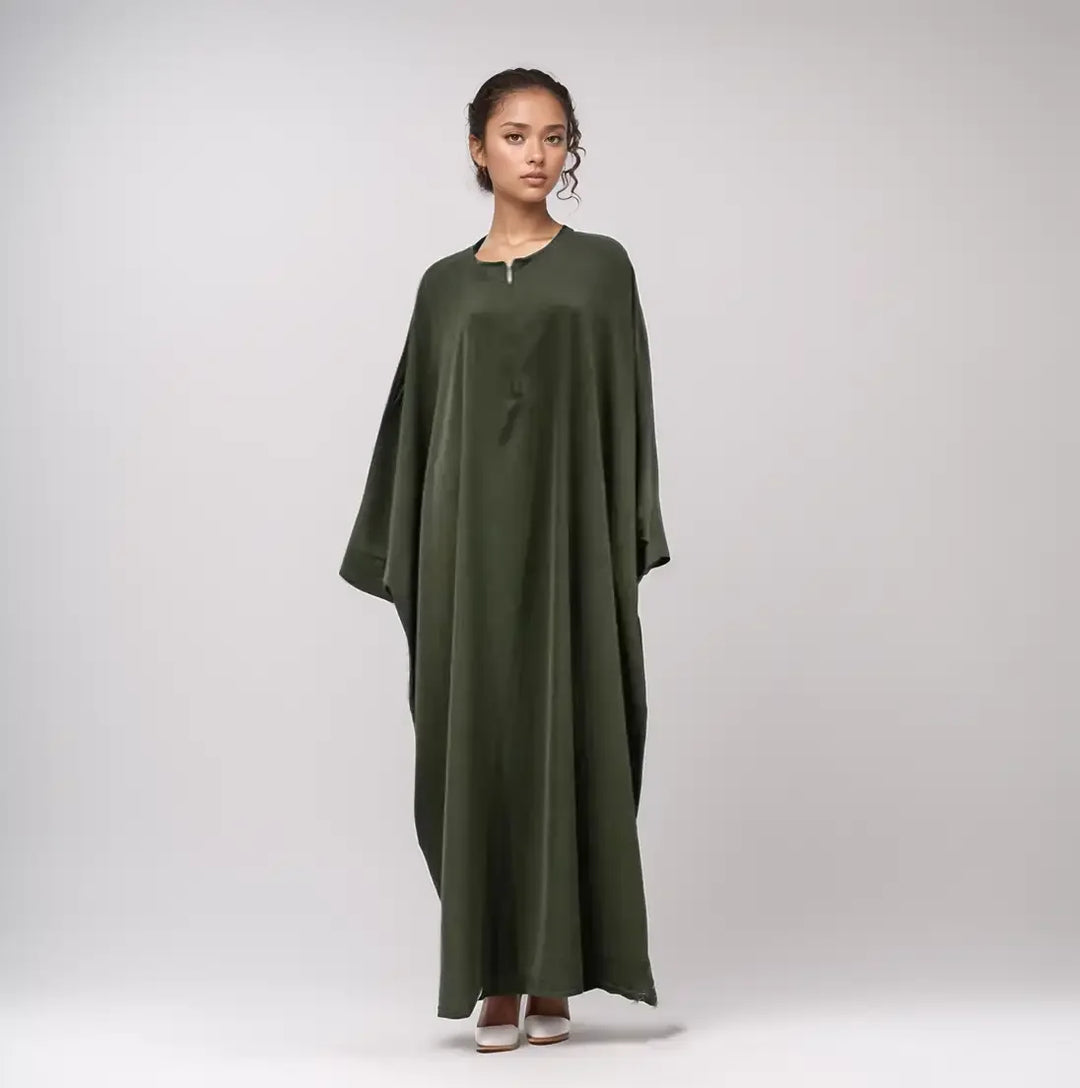 Butterfly hijab Abaya Dress-islamic clothing- Batwing Sleeves Black / Free Size (5'5-5'9)