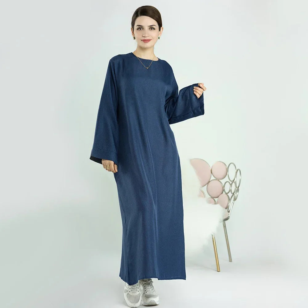 LM007 Linen Open Abaya with Belt & Pockets | Lightweight Modest Wear - LM007-OAT-S (52)-Cardigan LumosModesty