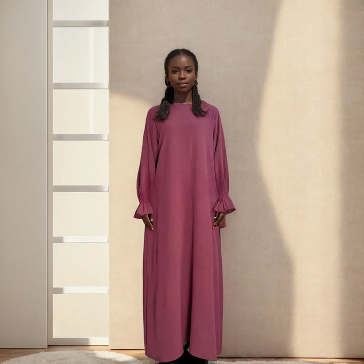 abaya slip dress long sleeve Seamless Long Sleeve Slip Dress | Modest Layer
